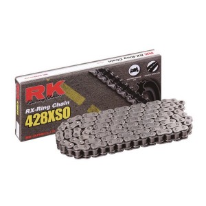 Cadena con paso 428 con retenes RX-Ring gama "XSO" RK para moto