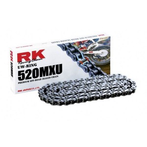 Cadena con paso 520 con retenes U-Ring gama "MXU" RK para moto