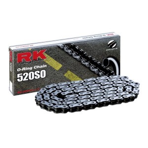 Cadena con paso 520 con retenes O-Ring gama "SO" RK para moto