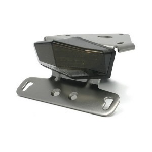 Piloto trasero con porta matrícula de aluminio “EDGE-2” tulipa ahumada DRC KLX125/150, D-Tracker 125