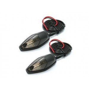 Juego de 2 Intermitentes universales con led "586" tulipa ahumada DRC