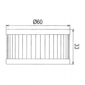 Filtro de aceite Suzuki DR600 90-95, Suzuki DR650SE 97-12, Suzuki DR750 88-90, Suzuki DR800 88-00