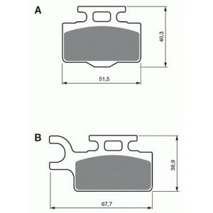 Pastillas de freno delantero sinterizada Kawasaki 65 KX 00-13, Kawasaki 110 KL 06-08, Kawasaki 110 KSR 03-06