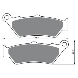 Pastillas de freno delantero sinterizadas (FA209) Yamaha DT 125 X 05-06, Yamaha XT 660 R 04-12
