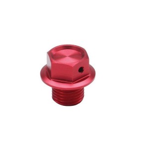 Tornillo/Tapón magnético para drenaje aceite motor Rojo ZETA RACING Honda