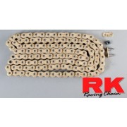 Cadena con paso 525 con retenes XW-Ring gama "RO" Dorada RK para moto