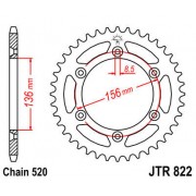 Corona para moto Gas Gas EC125 03-11, EC200 03-11, EC250 01-10, MC250 01-10, EC250 (2 Tiempos) 11-12, EC250 (4 Tiempos) 11-12, EC300 01-12, MC300 01-12, EC400 FSE 2000, EC450 FSE 03-11, EC515 2009