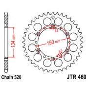 Corona para moto Kawasaki KLX250 94-98, Kawasaki KLX250R 91-95, Kawasaki KLX250S 06-07, Kawasaki KLX250S 09-13