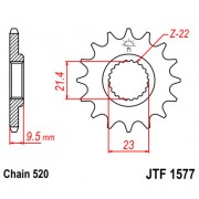 Piñón de ataque para moto Yamaha TT600RE 2004