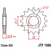 Piñón de ataque para moto Yamaha TDM850 96-98