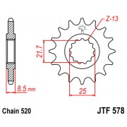 Piñón de ataque para moto Yamaha XTZ750 Super Tenere 90-98