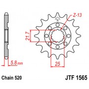 Piñón de ataque para moto Kawasaki KLX450R 08-13, Kawasaki KX450F 06-13