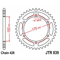 Corona Yamaha DT125R 90-03, DT125R 05-06, DT125RE 04-06, DT125X 05-06