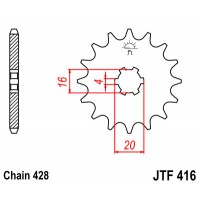 Piñón Yamaha YZ80 (Rueda Grande) 94-01