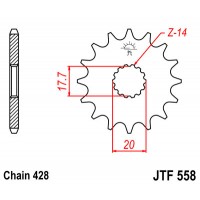 Piñón Yamaha YZ85 02-13, YZ85 (Rueda Grande) 02-12