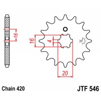 Piñón JTF546.13 Kawasaki