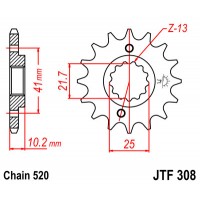 Piñón Derbi Mulhacen 660 07-08