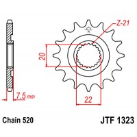 Piñón Honda CRF250X 04-13