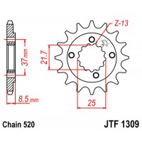Piñón Honda XR650L 93-13