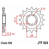Piñón Husqvarna TE510 90-91, TE570 01-04, TE610 91-01