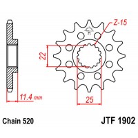 Piñón KTM 350 LC4 93-94, 400 LC4 1993, 400 SC 95-96, 620 LC4 95-96, 620 SC 97-99