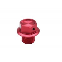 Tornillo/Tapón magnético para drenaje aceite motor Rojo ZETA RACING Honda