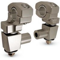 Torretas universales (28mm.) con silentblocs para elevar el manillar (28mm.) SP RACING