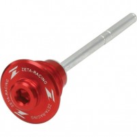 Tapón de llenado aceite motor con varilla de color Rojo de la marca ZETA RACING para moto Honda y Suzuki    