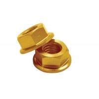 Tuercas Autoblocantes de Aluminio M6 Doradas DRC
