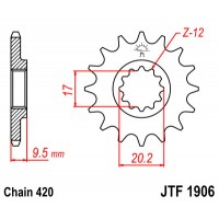 Piñón KTM 60 SX 98-01, 65 SX 98-03