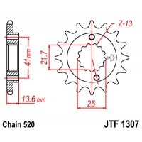 Piñón Honda XR650R 00-07