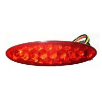 Piloto trasero universal con led “Homologado” tulipa Roja