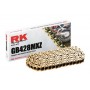 Cadena con paso 428 reforzada gama "MXZ" Dorada RK para moto