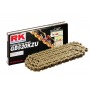 Cadena con paso 520 con retenes U-Ring gama "KZU" Dorada RK para moto
