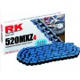 Cadena de color Azul con paso 520 reforzada "MXZ" RK para moto