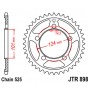 Corona para moto KTM 950 LC8 SuperMoto 06-09, KTM 950 LC8 SuperMoto R 07-08, KTM 990 SM R 10-13, KTM 990 SM T 10-13, KTM 990 SuperMoto 08-10