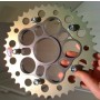 Corona RENTHAL para moto Ducati instalación en el adaptador JT750B