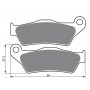 Pastillas de freno delantero sinterizadas RENTHAL (BP-107) Gas Gas 125 10-12, Gas Gas 200 10-12, Gas Gas 250 10-12, Gas Gas 300 10-12, Gas Gas 450 10-12, Gas Gas 200 MX 99-00, Gas Gas 250 MX 99-00, Gas Gas 300 MX 99-00, Gas Gas 400 Pampera 2006