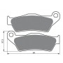 Pastillas de freno delantero Husqvarna CR125 95-13,SM125 98-00,SMS125 02-13,SM125S 11-13,TE125 11-13,WR125 95-13,WRE125 93-13,125 95-04,CR250 95-05,TC250 02-03,TC250 05-13,TE250 02-13,250TEMeoReplica 2011,TXC250 08-13,WR250 92-13