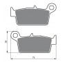 Pastillas de freno trasero sinterizadas RENTHAL (BP-103) Honda XR50 Motard 2005, Honda XR100 Motard 2005, Honda CR80R 92-02, Honda CR80RB 92-02, Honda CR85R 03-07, Honda CR85RB 03-07, Honda CR125R 87-01, Honda CR250R 87-01, Honda CRM250 94-96