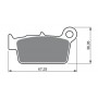 Pastillas de freno trasero sinterizadas RENTHAL (BP-104) Aprilia 450 MXV 09-12, Aprilia 450 RXV 06-12, Aprilia 450 SVX 06-11, Aprilia 450 SXV 07-12, Aprilia 550 RVX 06-12, Aprilia 550 SXV 07-12, Aprilia 550 SVX 06-11