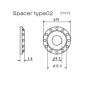 Separadores-Arandelas de Aluminio M6 Rojas DRC