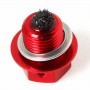 Tornillo/Tapón magnético para drenaje aceite motor Rojo ZETA RACING Honda
